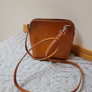 Cognac, leather, small crossbody